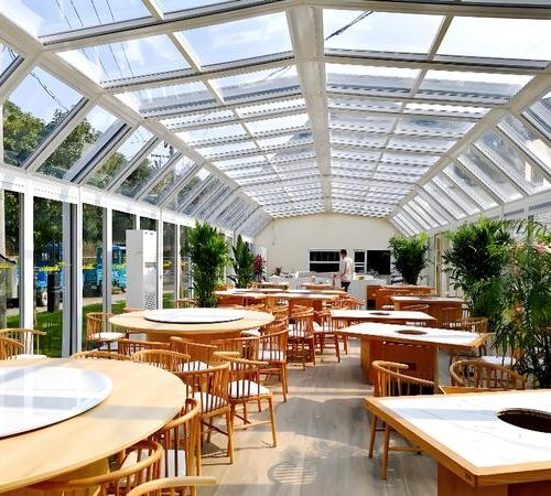 Outdoor Restaurant In The Scenic Area Can Be Retractable Sunroom